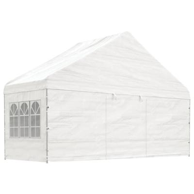 Partytent Prieel met dak 5,88x2,23x3,75 m PE wit Partytent Prieel met dak 5,88x2,23x3,75 m PE wit