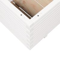 Plantenbak 110x60x49,5 cm massief grenenhout wit - thumbnail