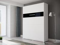 Opklapbed HOUDI 160x200 cm wit/zwart - thumbnail