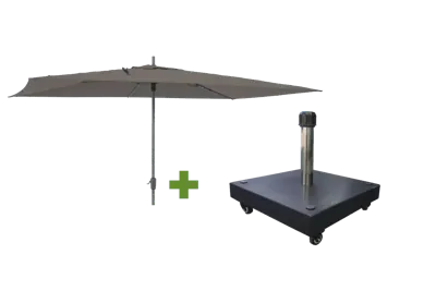 Rectangle 400x300 grijs met verrijdbare 60kg voet