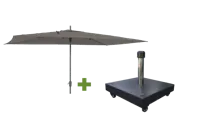 Rectangle 400x300 grijs met verrijdbare 60kg voet - thumbnail