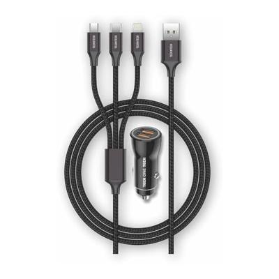 Universele USB-Autolader + Kabel Tech One Tech TEC2810 Dubbel USB x 2 Universele USB-Autolader + Kabel Tech One Tech TEC2810 Dubbel USB x 2