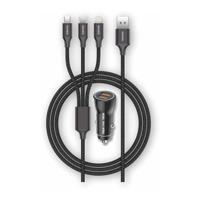 Universele USB-Autolader + Kabel Tech One Tech TEC2810 Dubbel USB x 2 - thumbnail