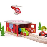 Bigjigs houten rails - brandweerkazerne - thumbnail