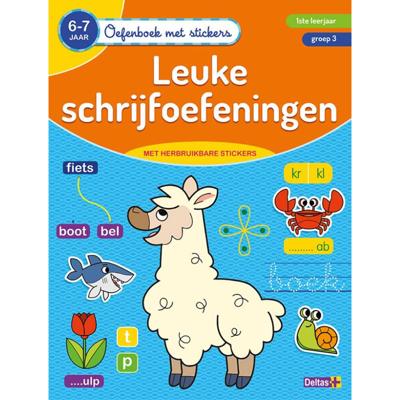 Deltas Oefenboek met stickers- leuke schrijf