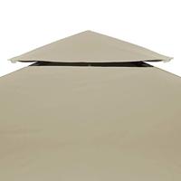 VidaXL Vervangend tentdoek prieel 310 g/m² 3x4 m beige - thumbnail