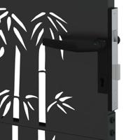 Tuinpoort, Tuinpoort 105x75 cm Cortenstaal Bamboe Ontwerp Zwart - thumbnail