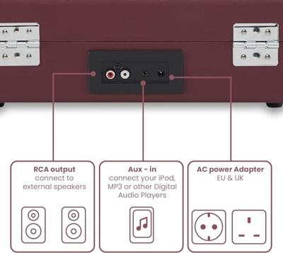 Crosley Cruiser Plus Draaitafel - Bordeaux