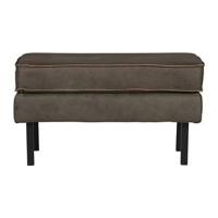 WOOOD Hocker 'Rodeo' Eco leder, kleur Legergroen - thumbnail