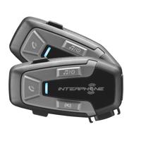 INTERPHONE UCOM6R - Dubbel - Afneembare Bluetooth 5.2 Motorfiets Intercom en Geïntegreerde Batterij 15 uur Autonomie, 2 Moto 1 Km, TFT en GPS compatibel, Waterdicht, Luidspreker 32mm, voor alle Helmen - thumbnail