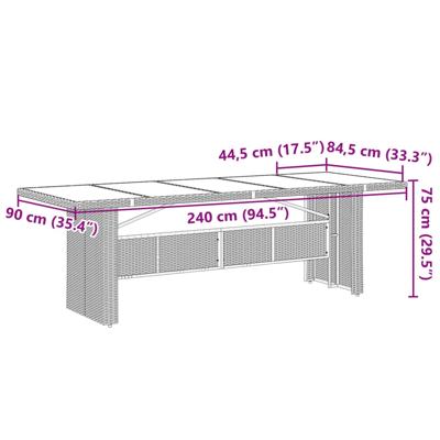 9-delige Tuinset poly rattan zwart - thumbnail