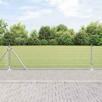 VidaXL Afrasteringspaal zilver 10 x 0,4 m (12 x 12 mm gaas) staal - thumbnail