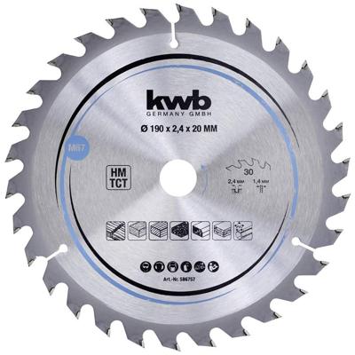 kwb 586757 Hardmetaal-cirkelzaagblad 190 x 20 mm 1 stuk(s) kwb 586757 Hardmetaal-cirkelzaagblad 190 x 20 mm 1 stuk(s)