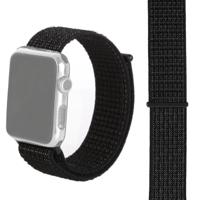 Eenvoudige mode nylon horlogebandje voor Apple Watch serie 5 & 4 44mm/3 & 2 & 1 42mm met Magic stick (Nightfall Black) - thumbnail