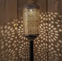 Solar Tuinfakkel Metaal Zilver 60cm - thumbnail