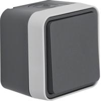 Berker 30763505 W.1 (opbouw) Wisselschakelaar spatwaterdicht Grijs, Lichtgrijs 1 stuk(s) - thumbnail