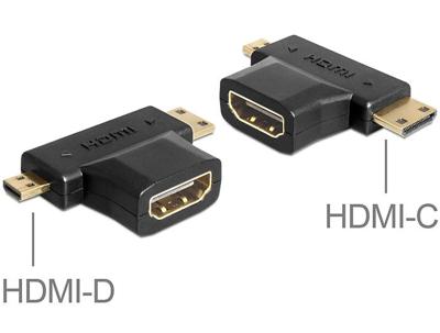 Delock 65446 Adapter HDMI-A female > HDMI-C + HDMI-D male