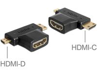 Delock 65446 Adapter HDMI-A female > HDMI-C + HDMI-D male - thumbnail