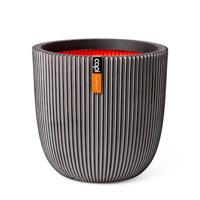 Capi nature groove nl bol bloempot 54x52 cm antraciet - thumbnail