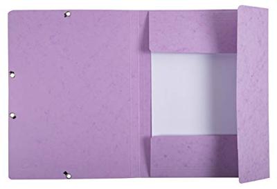 Exacompta Aquarel elastomap uit glanskarton, ft A4, met 3 kleppen en elastiek, in geassorteerde kleuren