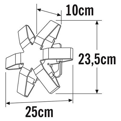 KonstSmide Ultra design buitenlampPescara Star 25cm wit - 7977-250 - thumbnail