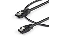StarTech.com 24 inch (60cm) ronde SATA-kabel - vergrendelende connectoren - 6 Gbs SATA datakabel - SATA harde schijf voedingskabel - zwart (SATRD60CM) - thumbnail