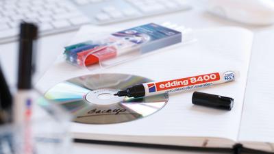 Edding 8400 CD/DVD marker Zwart 0.5 mm, 1 mm