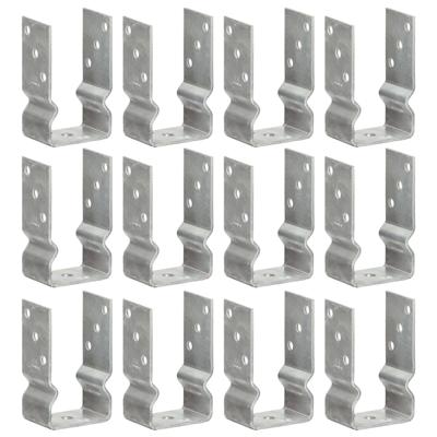 VidaXL Grondankers 12 st 8x6x15 cm gegalvaniseerd staal zilverkleurig