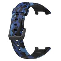Siliconen bandje met print - Camouflage blauw - Xiaomi Smart band 7 Pro - thumbnail