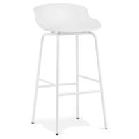 Normann Copenhagen Hyg barkruk H75 White staal - thumbnail