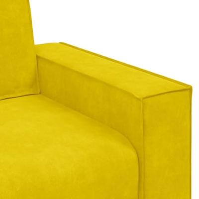 Tweezitsbank 140 cm fluweel geel