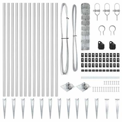 Weidehekwerk Zilver 25 x 0.8 m Gegalvaniseerd staal