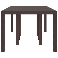 Tuin Tafel Bruin 250x100x73 cm Poly Rattan - thumbnail