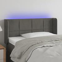 Hoofdbord LED 83x16x78/88 cm fluweel donkergrijs - thumbnail