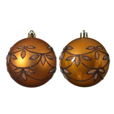 Kerstbal kunststof a2 with leaves shiny-matt Decoris - Decoris Kerstbal kunststof a2 with leaves shiny-matt Decoris - Decoris