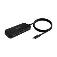 AISENS - A109-0716 - Hub USB 3.1 USB-C, USB-C/M-4XType A/H, zwart, 60 cm - thumbnail