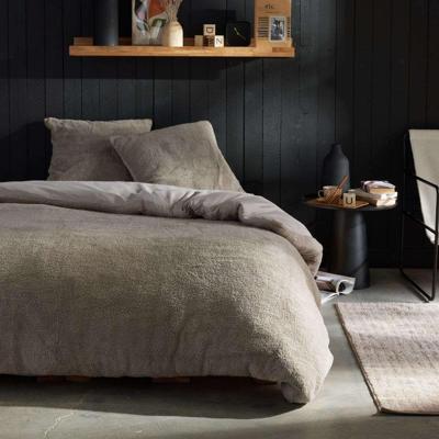 Beddenset - TODAY - Teddy - Tweepersoons - 220 x 240 cm - Effen beige