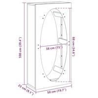 Brandhoutrek 50x23x100 cm roestvrij staal - thumbnail