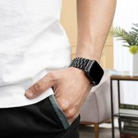 Metalen schakelband - Zwart - Geschikt voor Apple watch 38mm / 40mm / 41mm / 42mm - thumbnail