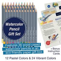 Faber Castell FC-114639 Goldfaber Aqua Aquarelpotloden 36 Stuks Pastels/Full Tones/Shaded Tones - thumbnail