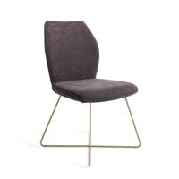 Jesper Home Eetkamerstoel 'Ikata' Cross Gold, kleur Almost Black - thumbnail