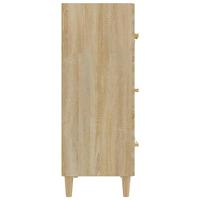 Dressoir 70x34x90 cm bewerkt hout sonoma eikenkleurig - thumbnail