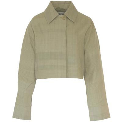 Floria Collective Dames Blazer June in het Sage Groen - Handgemaakt Cropped Jasje van Biologisch Katoen - Plantaardig Geverfd Floria Collective Dames Blazer June in het Sage Groen - Handgemaakt Cropped Jasje van Biologisch Katoen - Plantaardig Geverfd