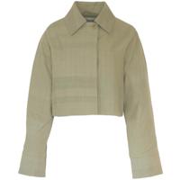 Floria Collective Dames Blazer June in het Sage Groen - Handgemaakt Cropped Jasje van Biologisch Katoen - Plantaardig Geverfd - thumbnail