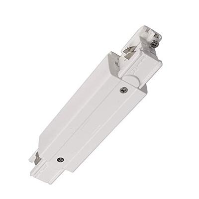 Deko Light 710042 D Line elektrischer Längsverbinder, Einspeisemöglichkeit links-rechts 230V-railsysteemcomponenten Stroomrail 3-fasig Wit