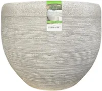 Terraliet bloempot 51x40cm wit - thumbnail