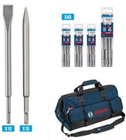 Bosch Accessoires Constructieset SDS-Plus | 20 beitels + 40 EXPERT SDS-Plus boren 7X - 061599760X - thumbnail
