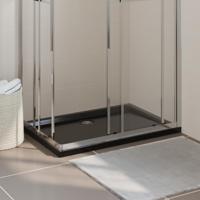 Douchebak rechthoekig 70x100 cm ABS zwart - thumbnail