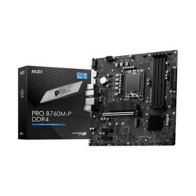 MSI PRO B760M-P DDR4 Moederbord Socket Intel LGA 1700 Vormfactor Micro-ATX Moederbord chipset Intel® B760