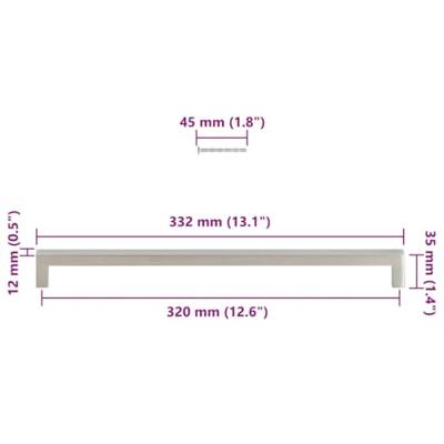 Handvatten 5 st 320 mm roestvrij staal zilverkleurig Handvatten 5 st 320 mm roestvrij staal zilverkleurig